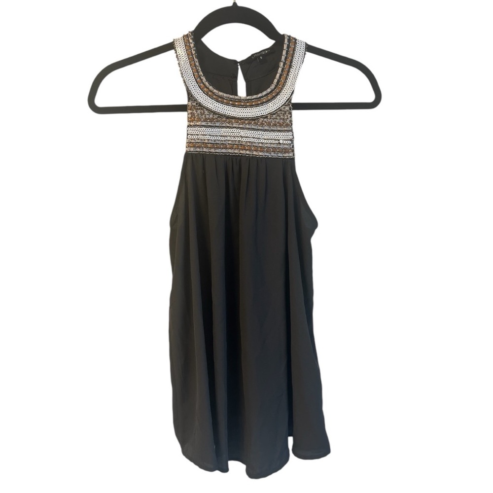 Papermoon Kally Embellished Halter Blouse SMALL